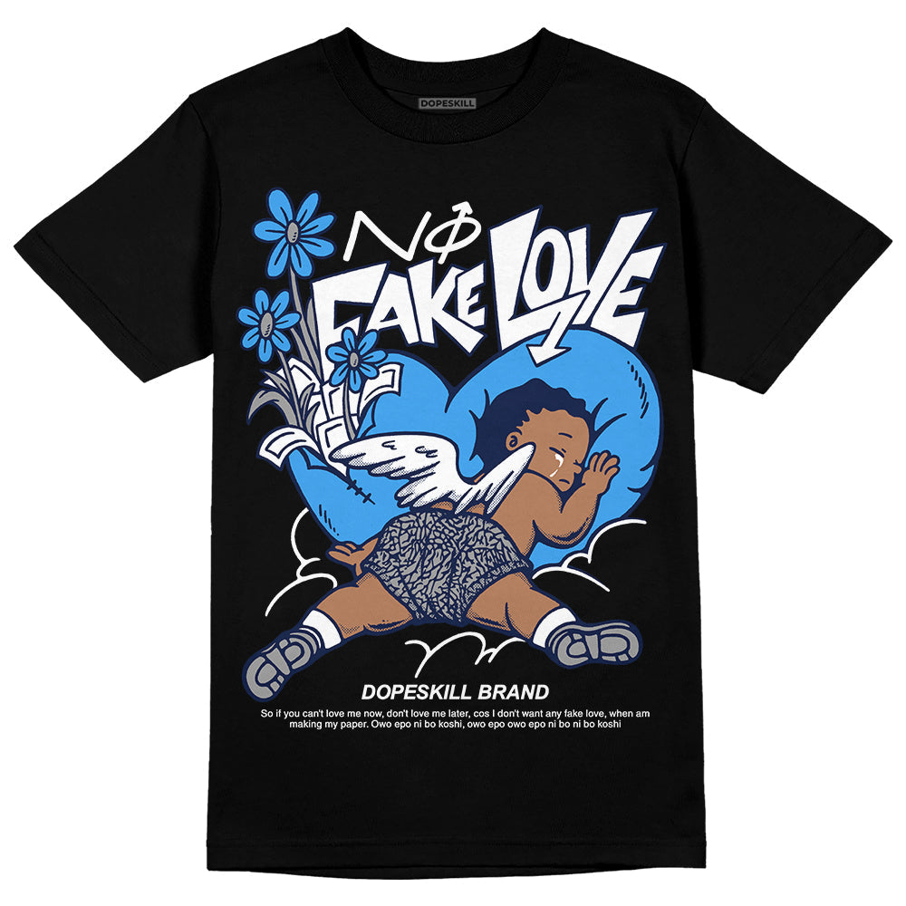 AJ Spizike White Obsidian superstreetwear T-Shirt No Fake Love Graphic