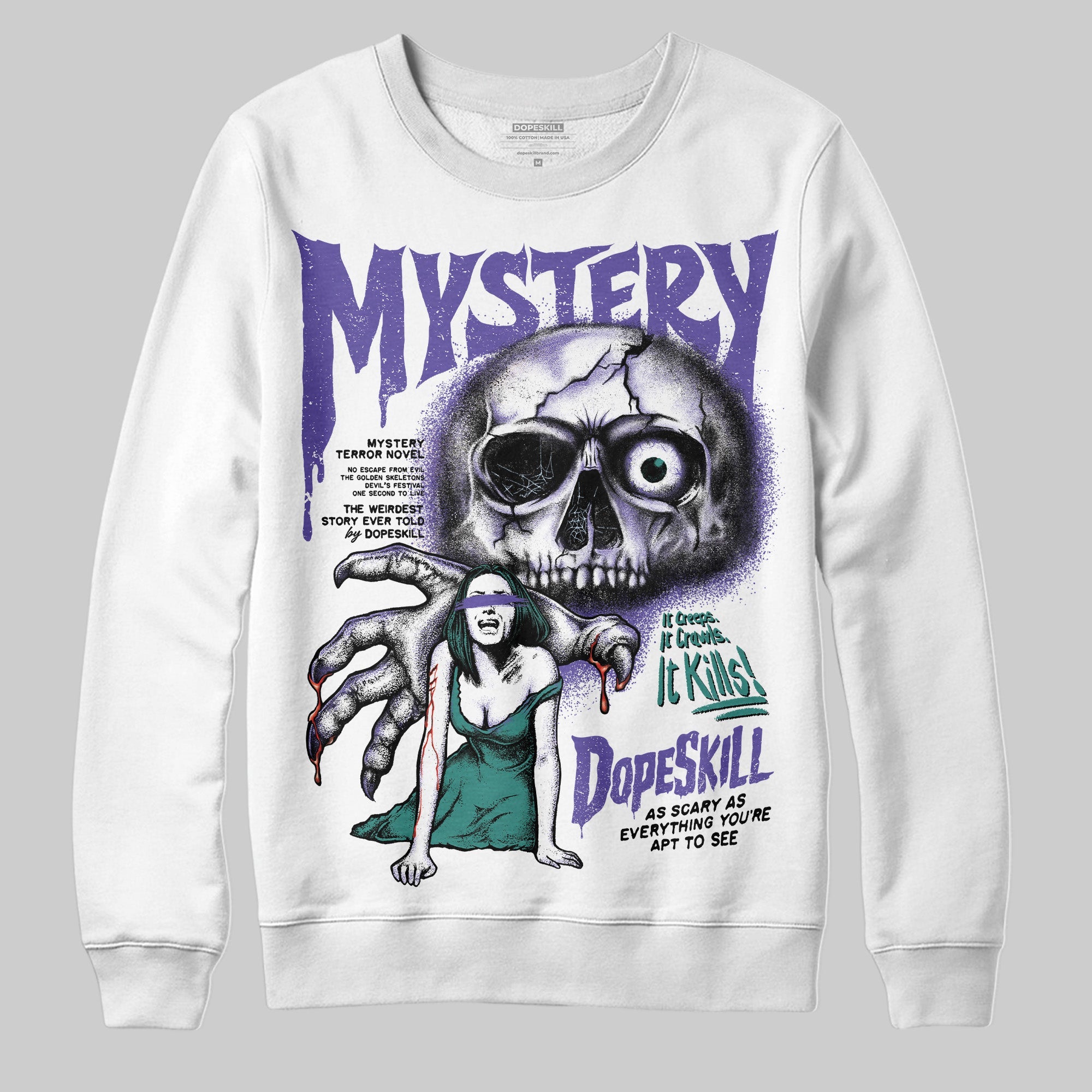 Grape 5s superstreetwear Sweatshirt Mystery Ghostly Grasp Graphic