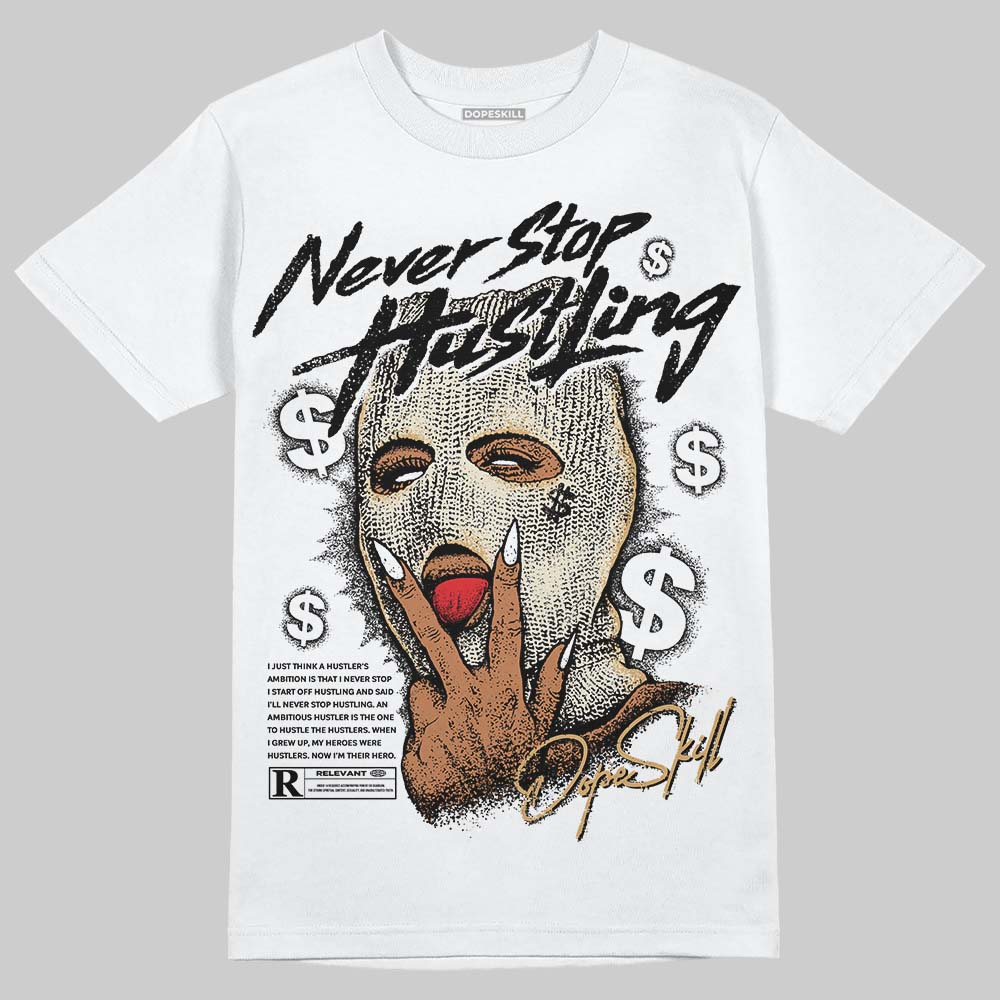 Reverse Metallic 5s superstreetwear T-Shirt Never Stop Hustling Graphic