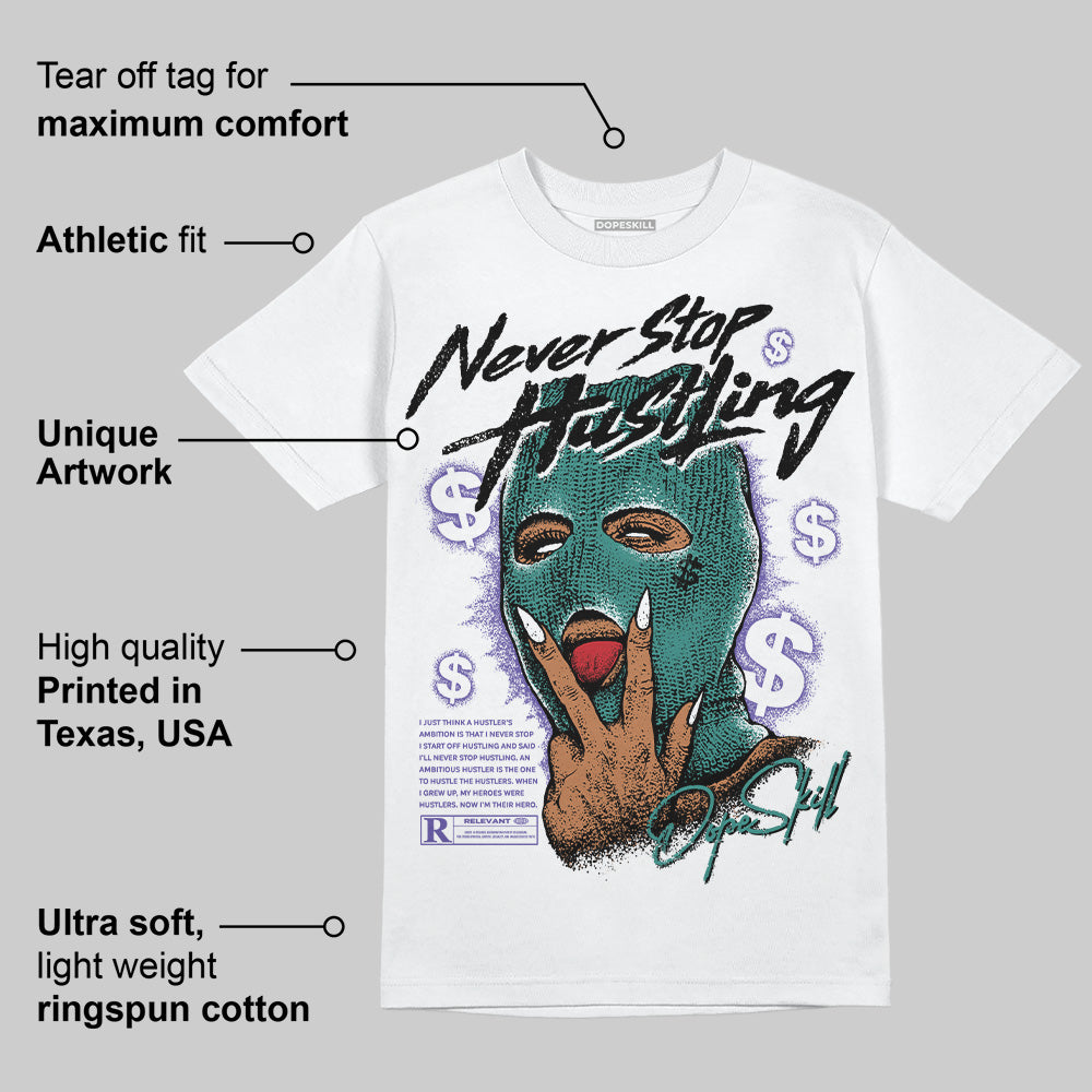 Grape 5s superstreetwear T-Shirt Never Stop Hustling Graphic