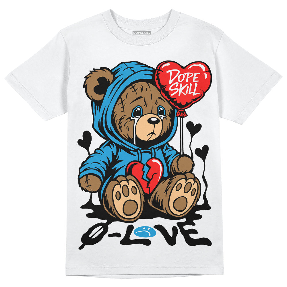 Military Blue 4s superstreetwear T-Shirt Broken Bear Graphic