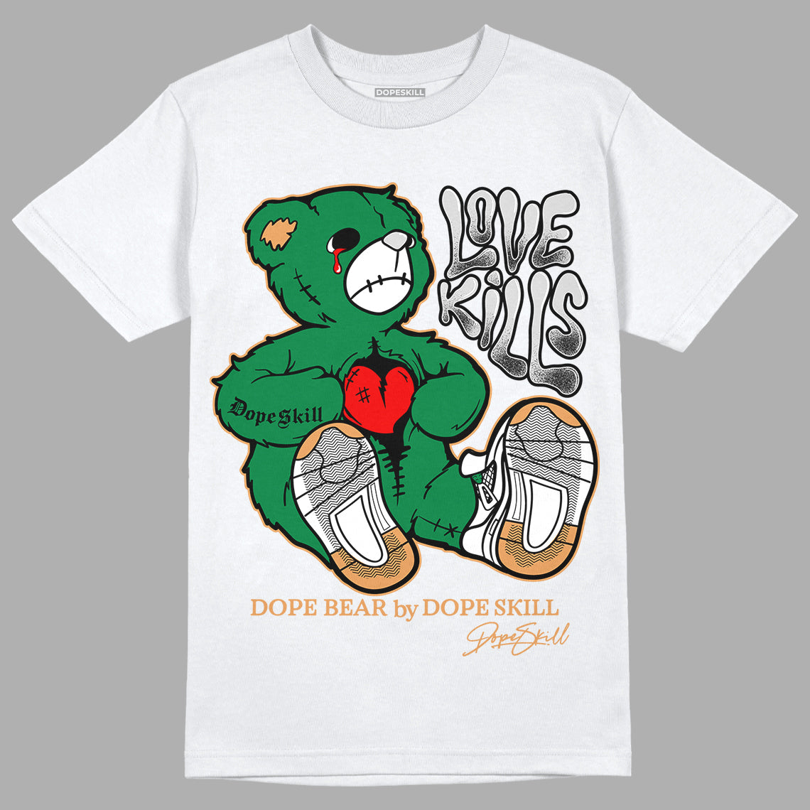 Pine Green 4s superstreetwear T-Shirt Love Kills Graphic