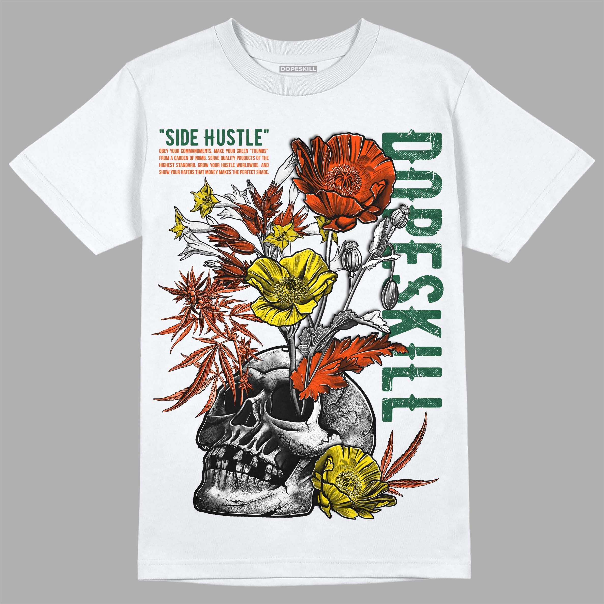 Dunk Low Team Dark Green Orange superstreetwear T-Shirt Side Hustle Graphic