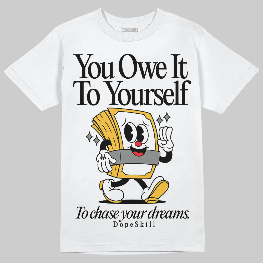 9060 Varsity Gold superstreetwear T-Shirt Owe It To Yourself Graphic