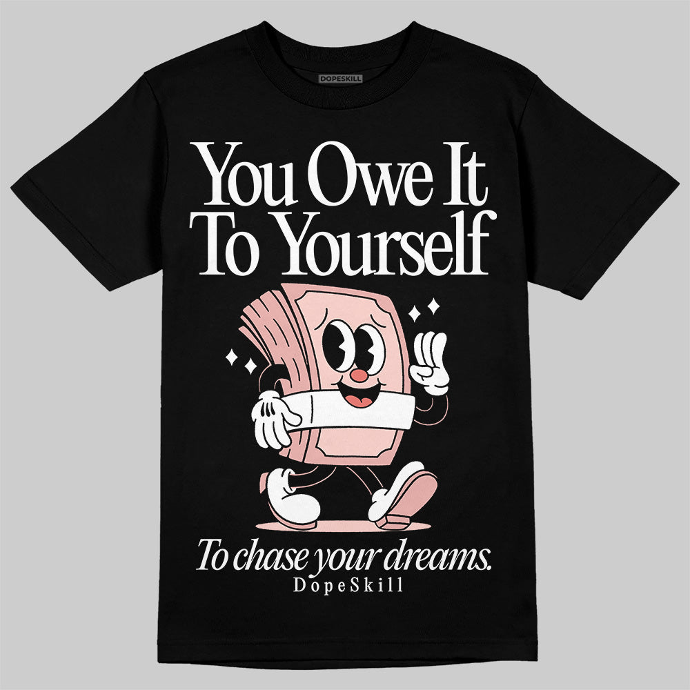 Leather Curb Glitter Pale Pink superstreetwear T-Shirt Owe It To Yourself Graphic