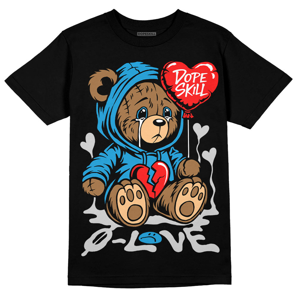 Military Blue 4s superstreetwear T-Shirt Broken Bear Graphic