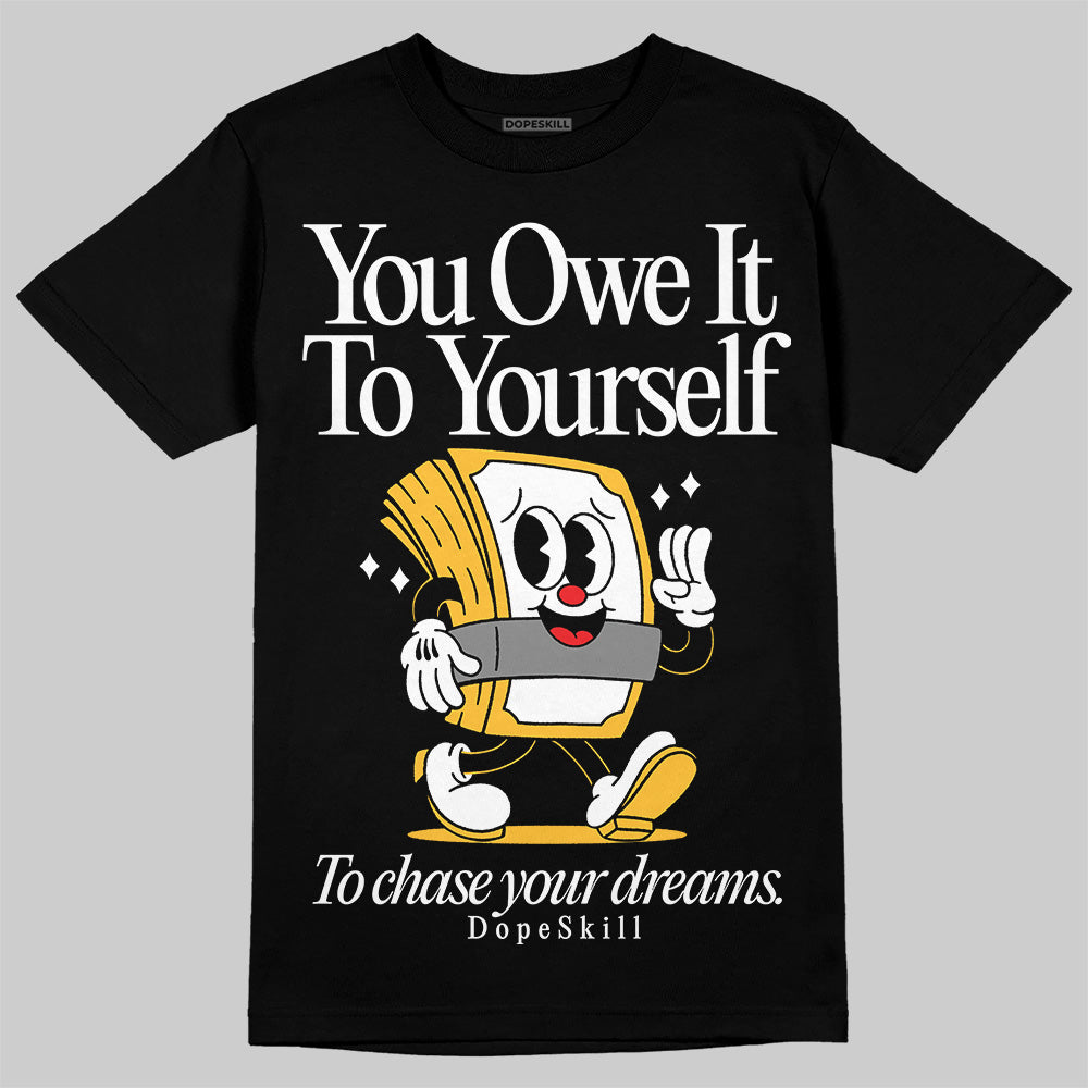 9060 Varsity Gold superstreetwear T-Shirt Owe It To Yourself Graphic