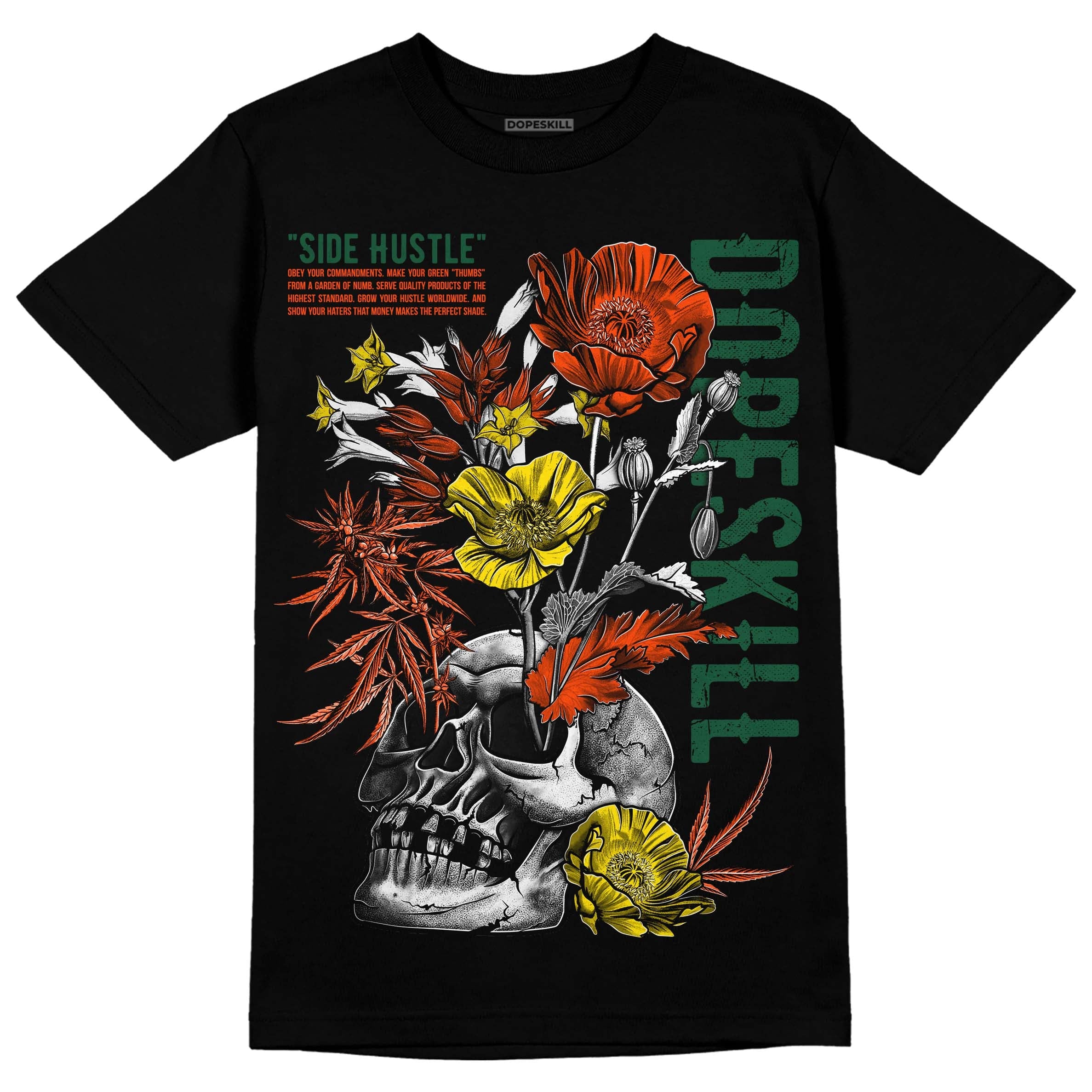 Dunk Low Team Dark Green Orange superstreetwear T-Shirt Side Hustle Graphic