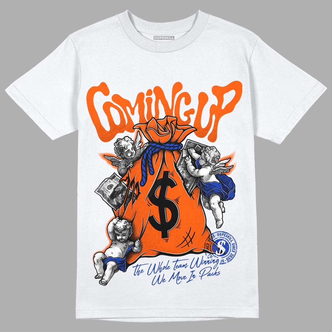 Dunk Low Futura Orange Blaze superstreetwear T-Shirt Money Bag Coming Up Graphic
