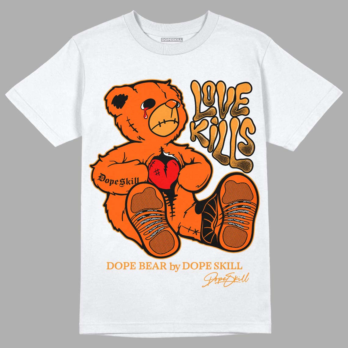 Brilliant Orange 12s superstreetwear T-Shirt Love Kills Graphic
