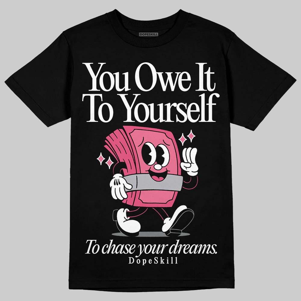 White Fluo Pink superstreetwear T-Shirt Owe It To Yourself Graphic