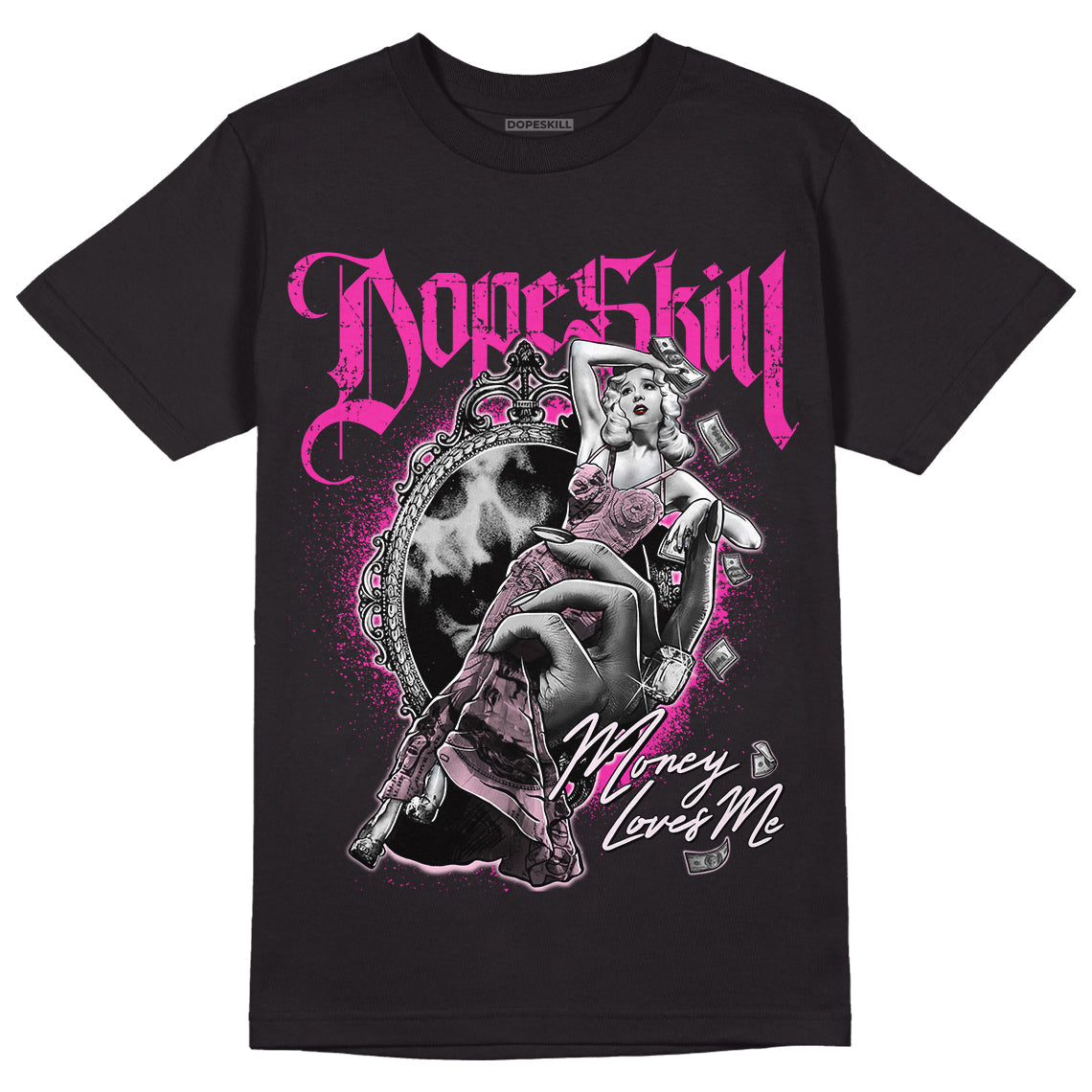Triple Pink Dunk Low superstreetwear T-Shirt Money Loves Me Graphic