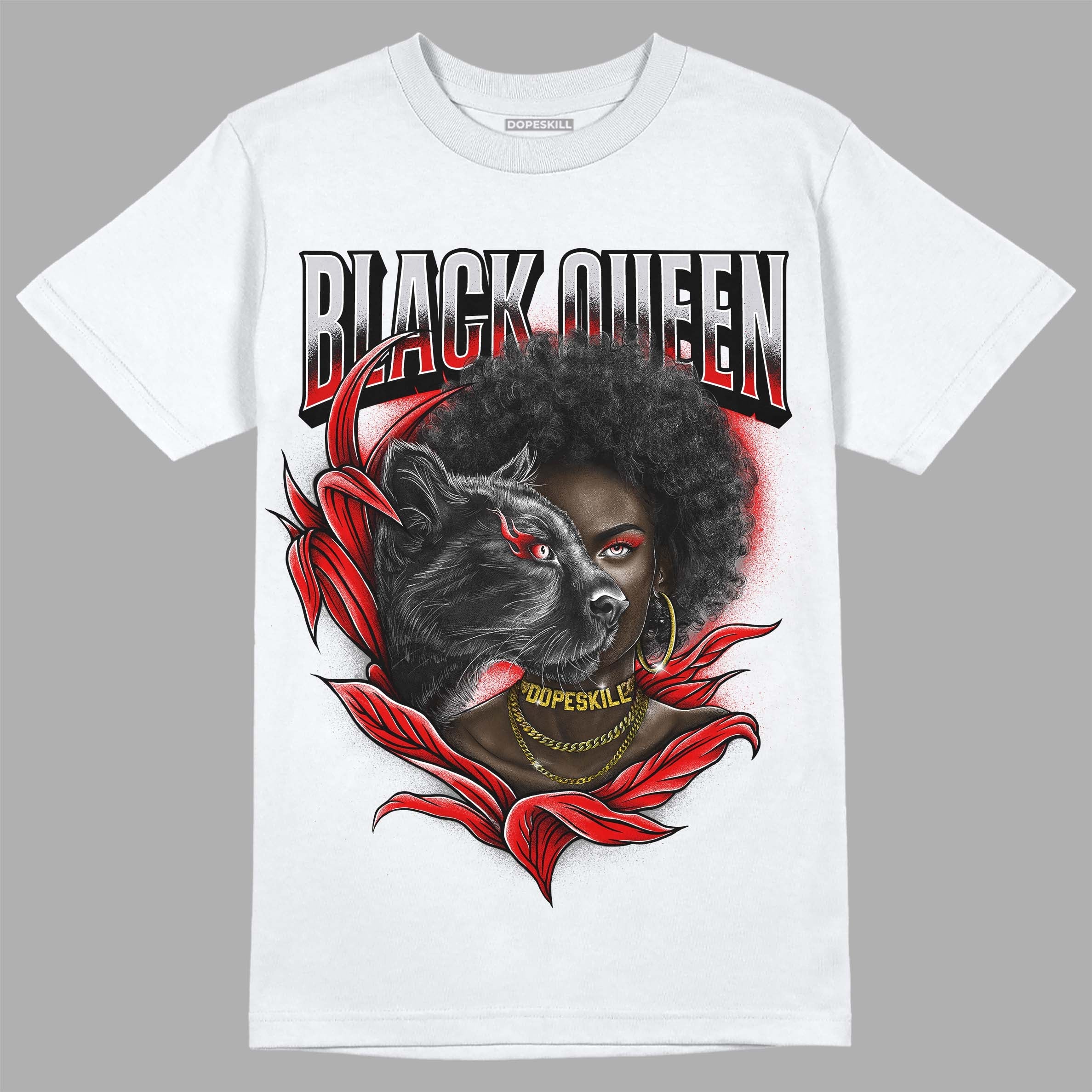 Red Cement 4S superstreetwear T-Shirt New Black Queen Graphic