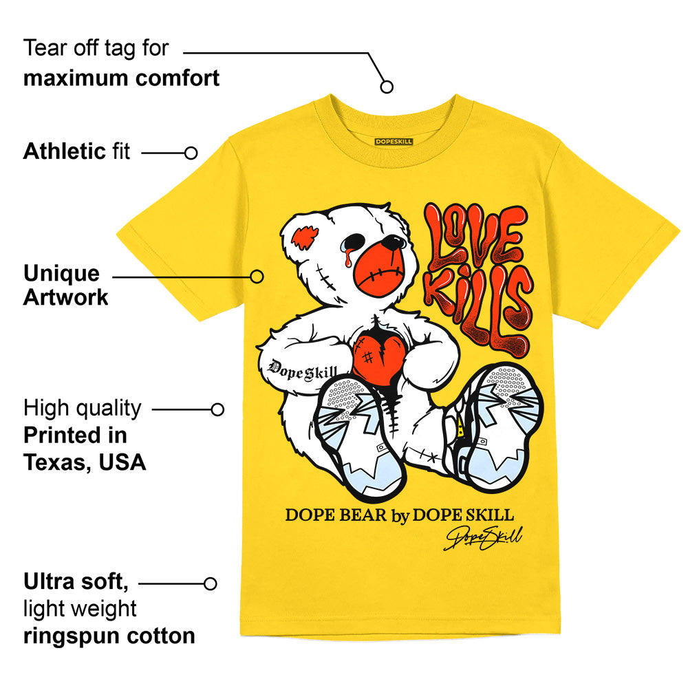 Yellow Ochre 6s superstreetwear Yellow T-shirt Love Kills Graphic