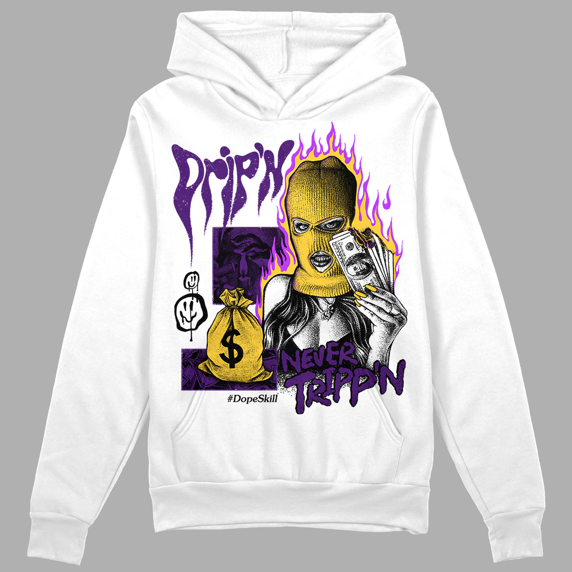 Field Purple 12s superstreetwear Hoodie Sweatshirt Drip'n Never Tripp'n Graphic