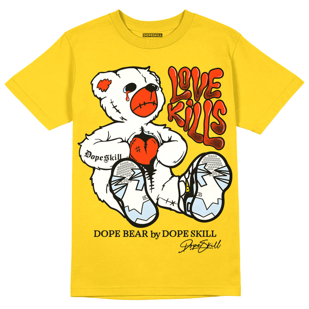 Yellow Ochre 6s superstreetwear Yellow T-shirt Love Kills Graphic