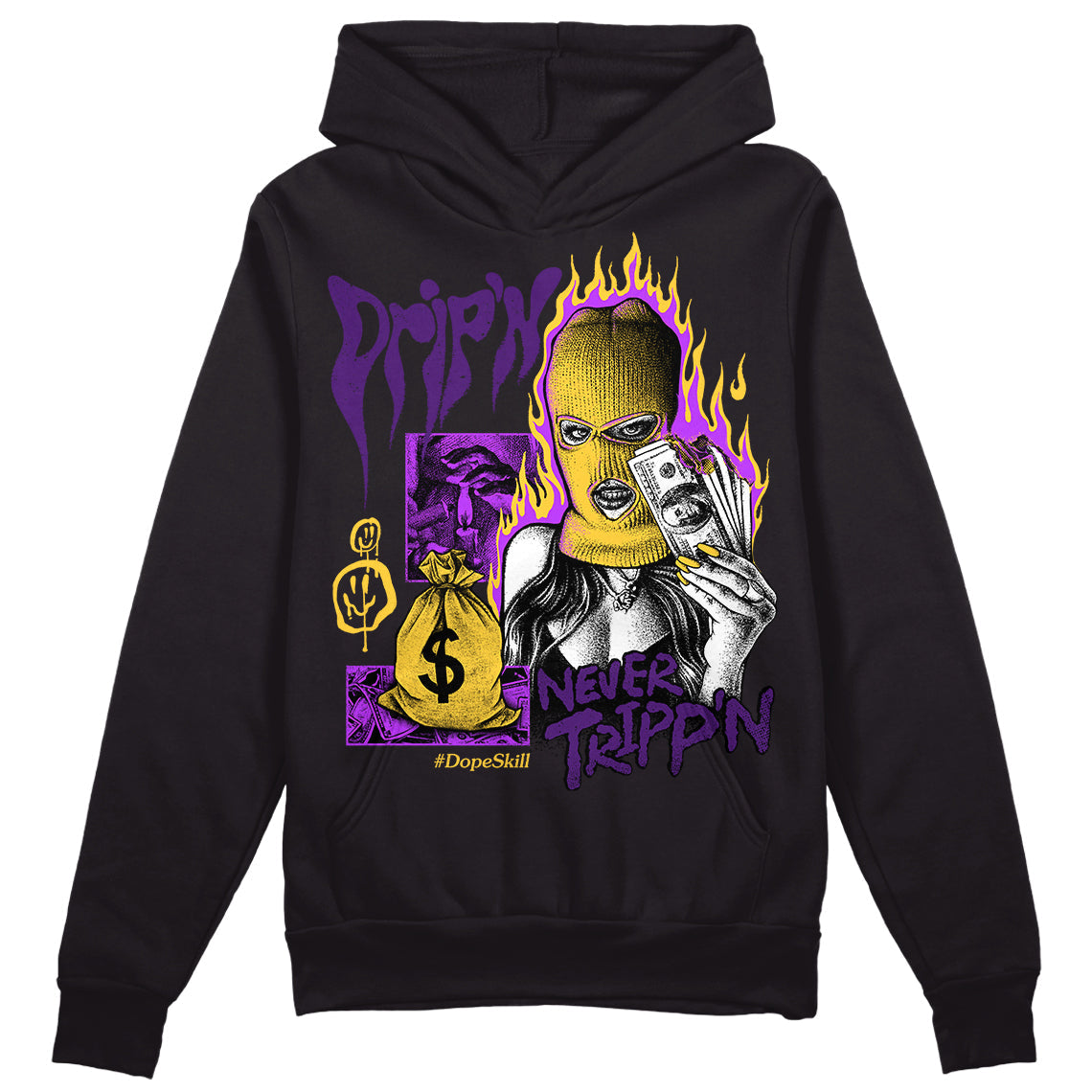 Field Purple 12s superstreetwear Hoodie Sweatshirt Drip'n Never Tripp'n Graphic
