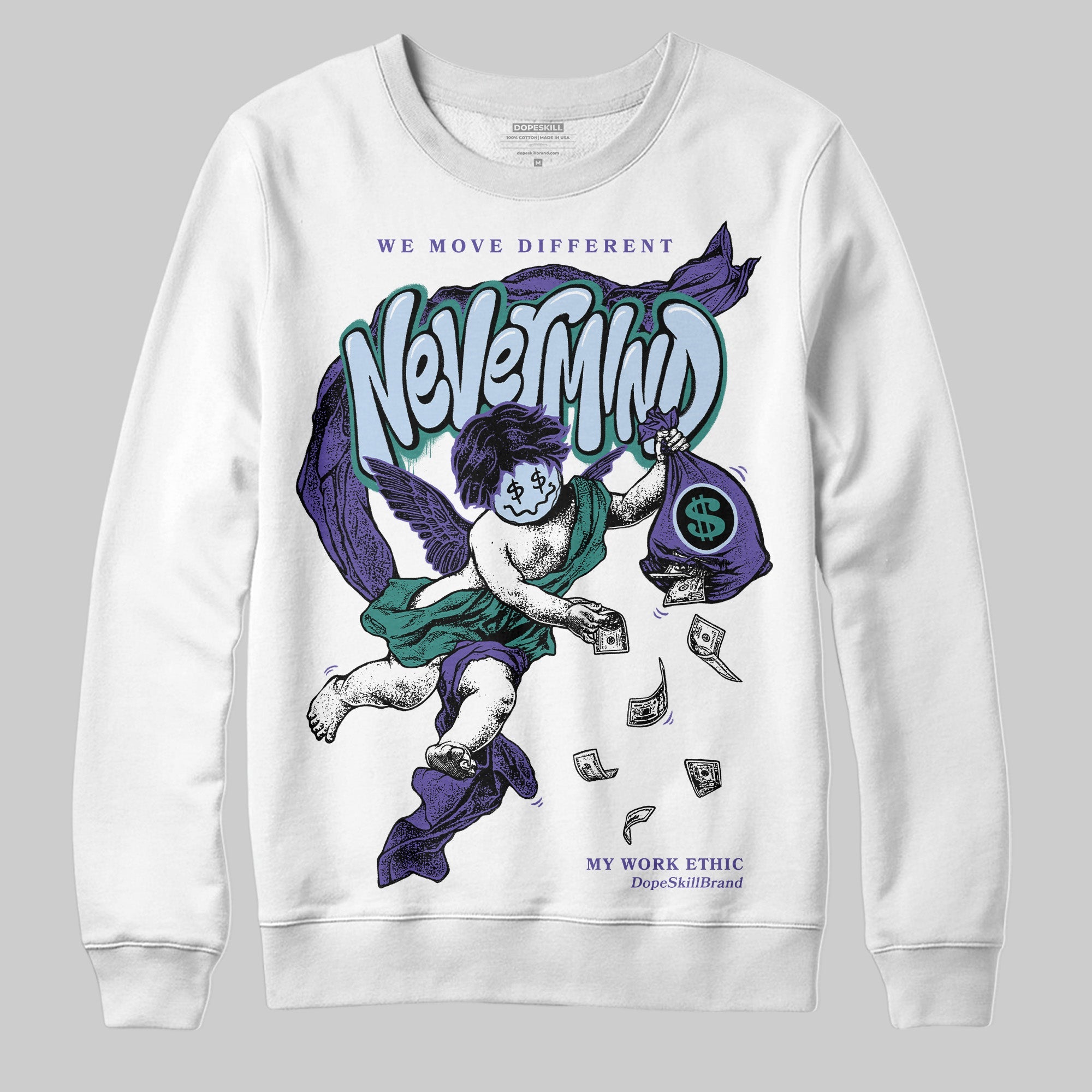 Grape 5s superstreetwear Sweatshirt Nevermind Graphic