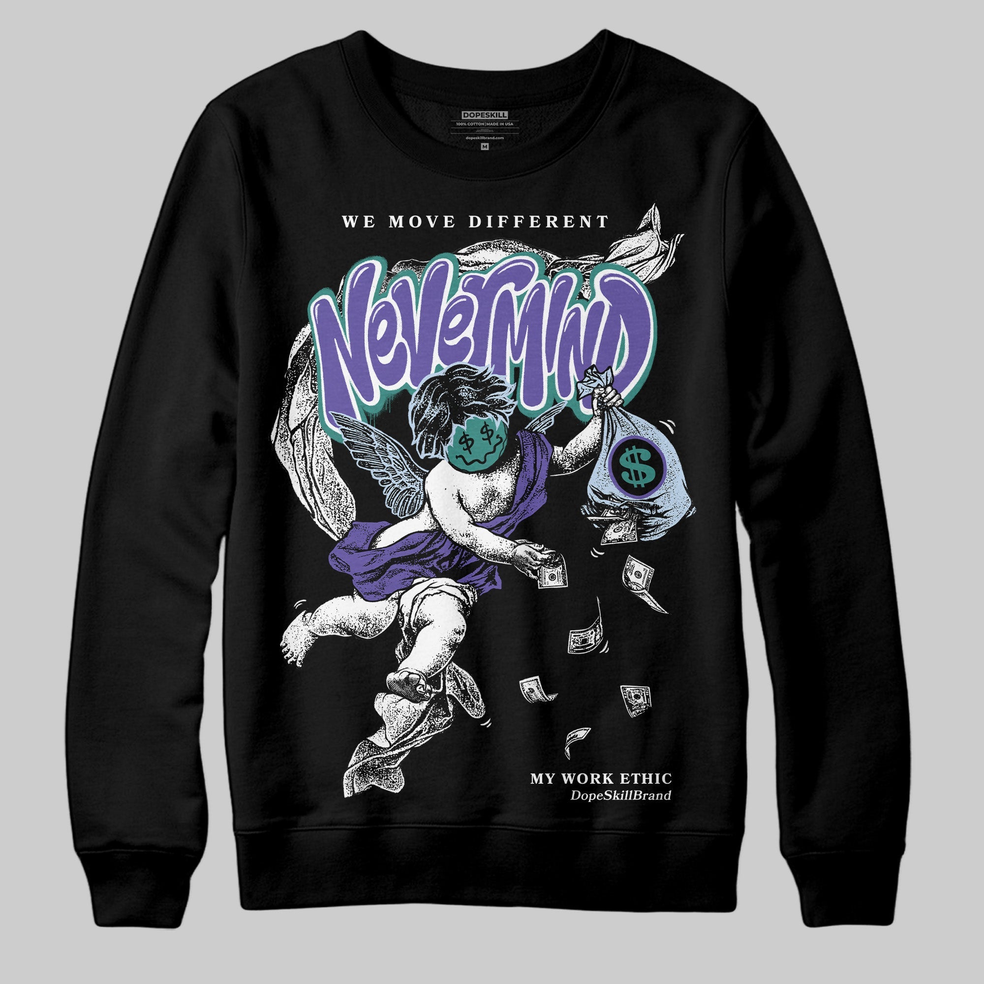Grape 5s superstreetwear Sweatshirt Nevermind Graphic