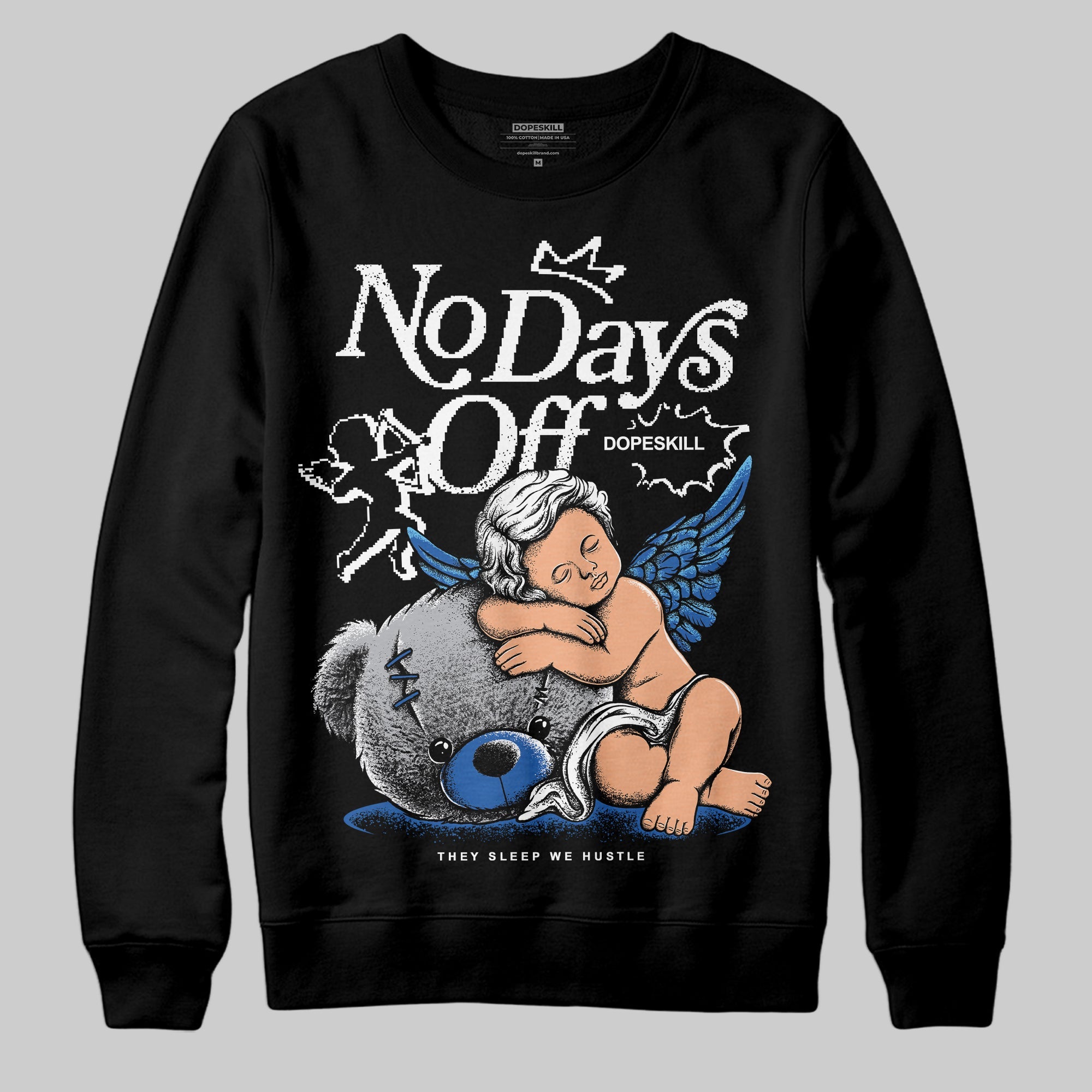 Blueberry 12s superstreetwear Sweatshirt New No Days Off Graphic