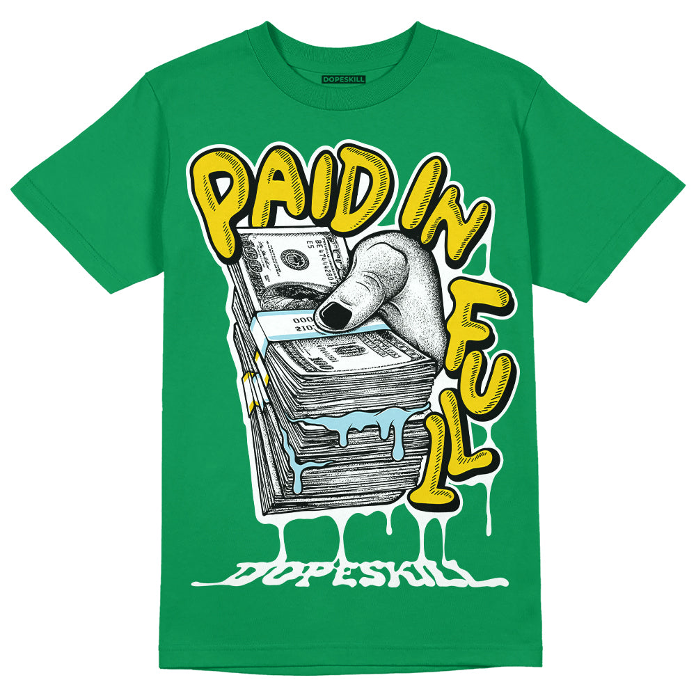 Lucky Green 5s superstreetwear Green T-shirt Paid In Full Graphic