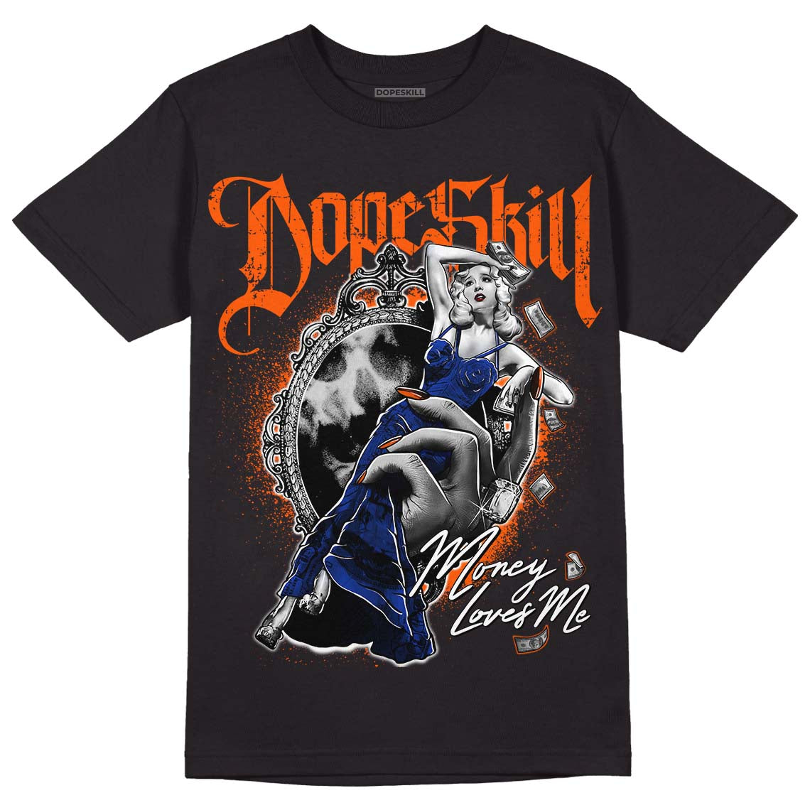 Dunk Low Futura Orange Blaze superstreetwear T-Shirt Money Loves Me Graphic