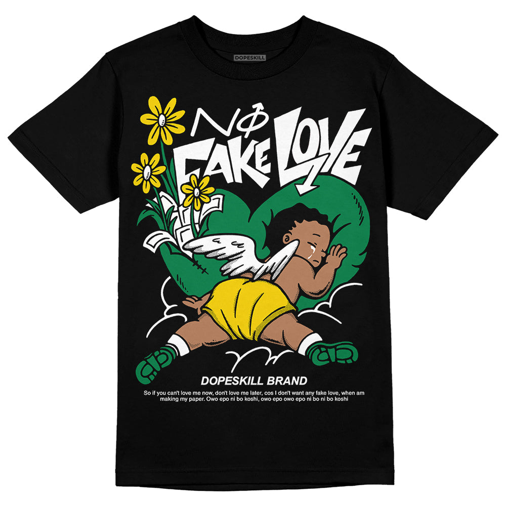 Lucky Green 5s superstreetwear T-Shirt No Fake Love Graphic