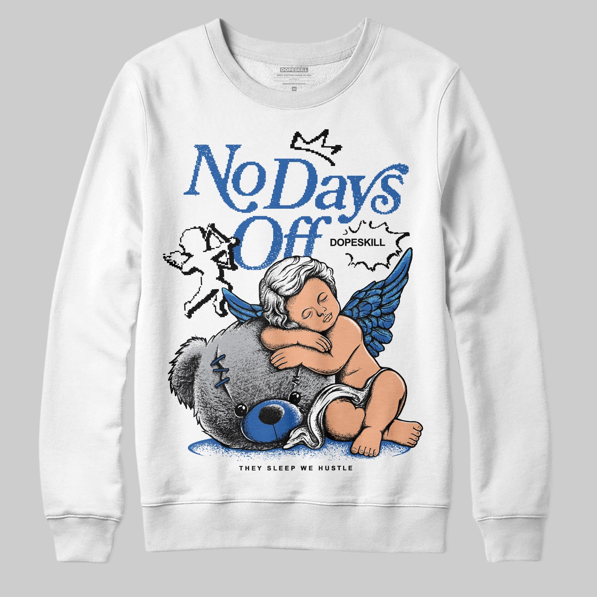Blueberry 12s superstreetwear Sweatshirt New No Days Off Graphic