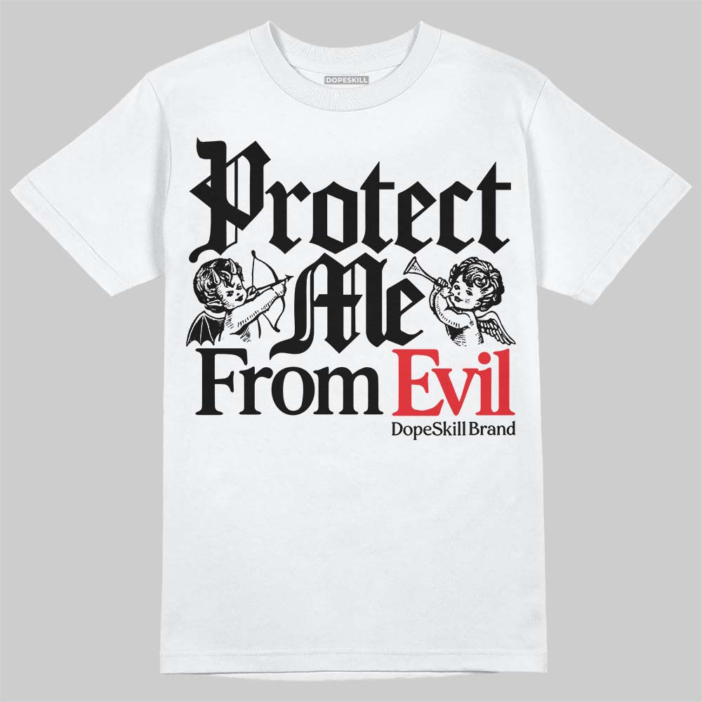 White Thunder 4s superstreetwear T-Shirt Protect Me From Evil Graphic