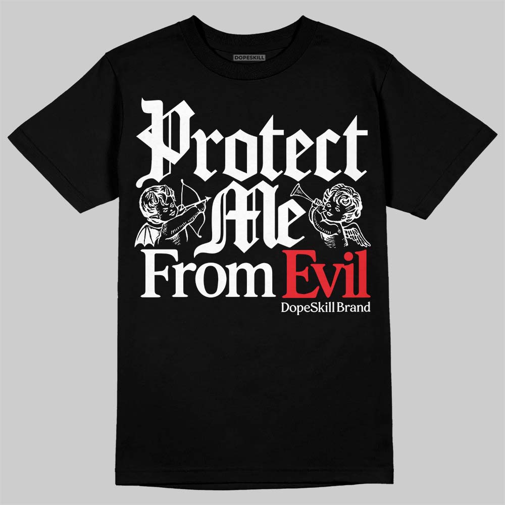 White Thunder 4s superstreetwear T-Shirt Protect Me From Evil Graphic