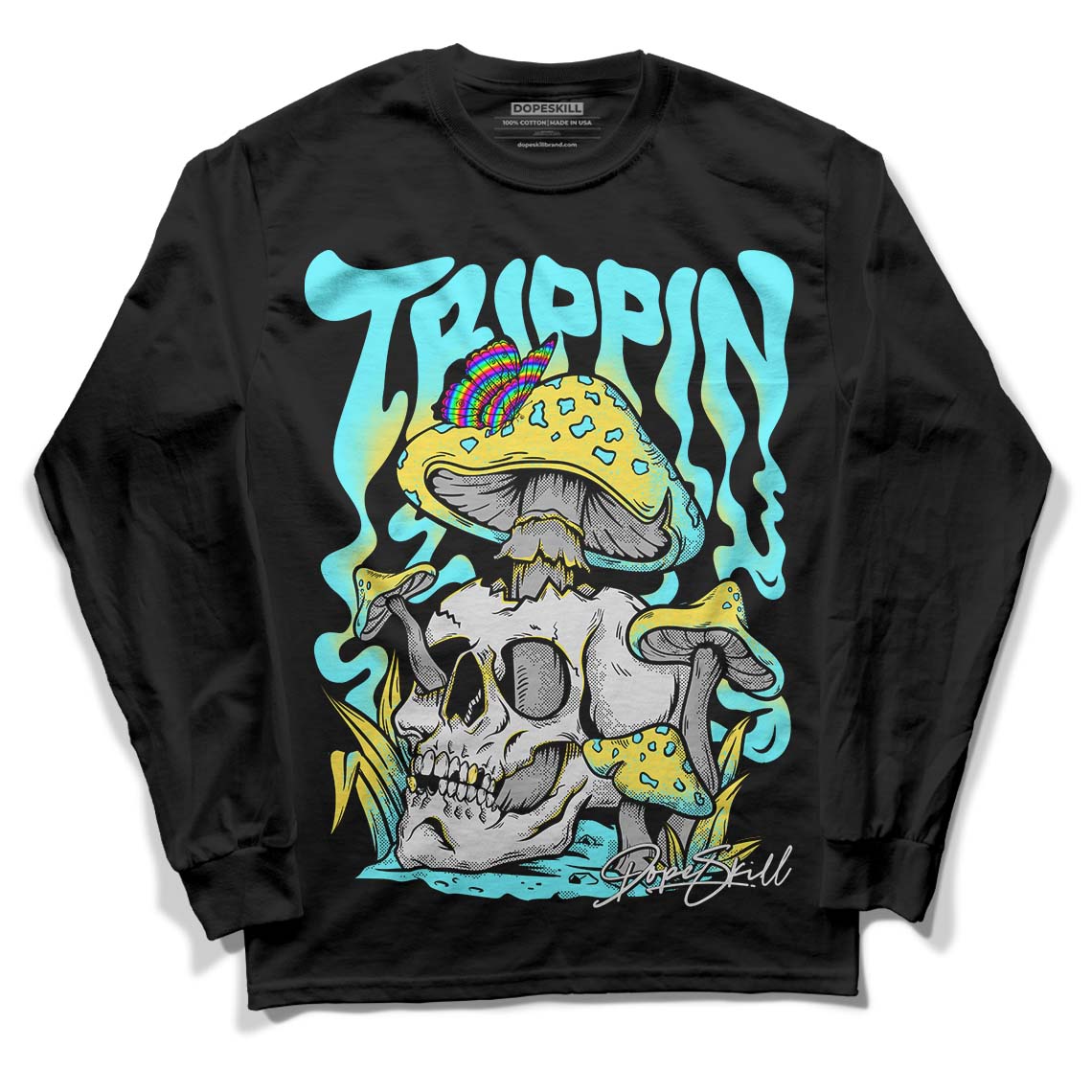 Aqua 5s superstreetwear Long Sleeve T-Shirt Trippin Graphic