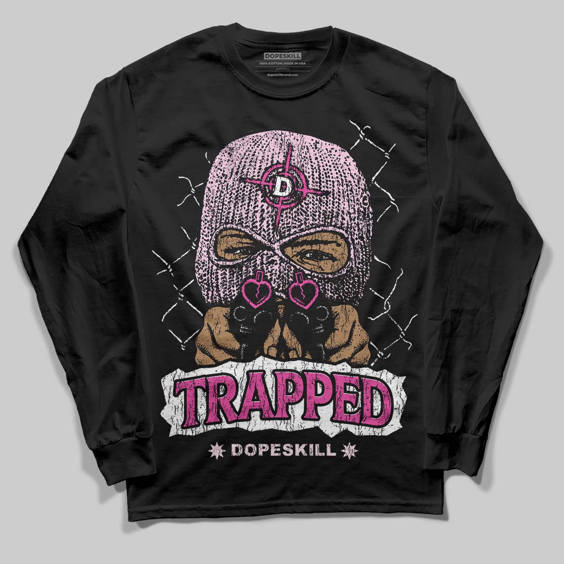 Triple Pink Dunk superstreetwear Long Sleeve T-Shirt New Trapped Graphic
