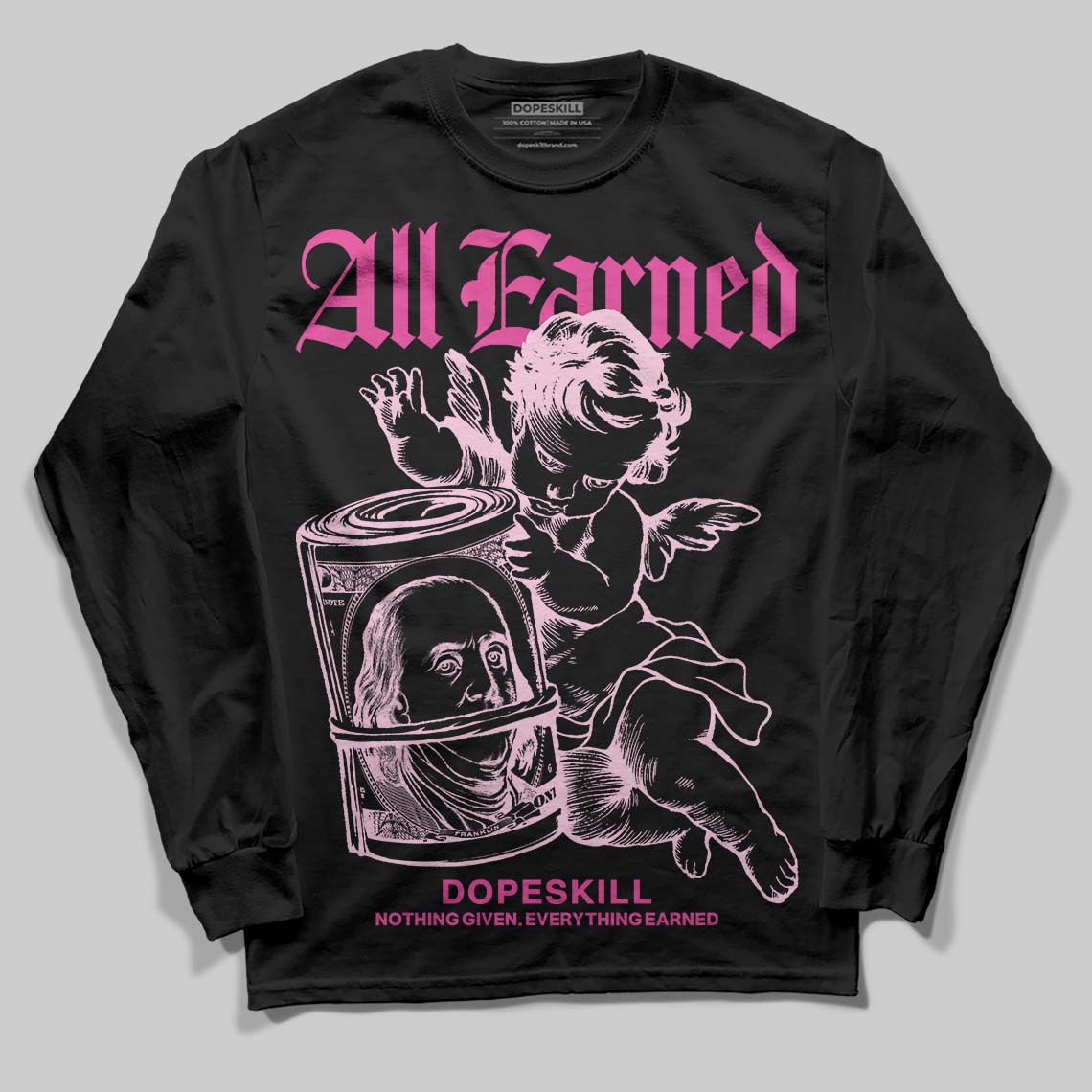 Triple Pink Dunk superstreetwear Long Sleeve T-Shirt All Earned Graphic