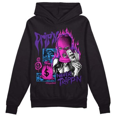 PURPLE Collection DopeSkill Hoodie Sweatshirt Drip'n Never Tripp'n Graphic