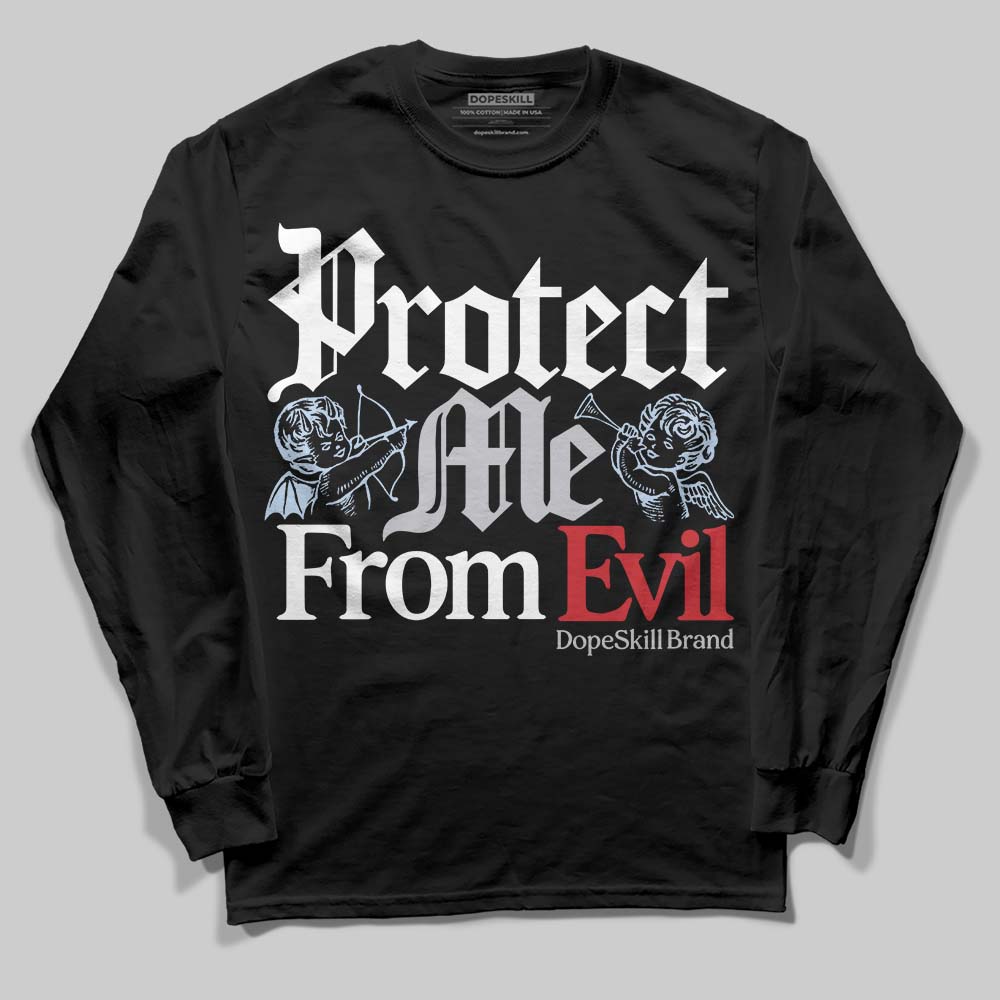 Black Metallic Reimagined 5s superstreetwear Long Sleeve T-Shirt Protect Me From Evil Graphic