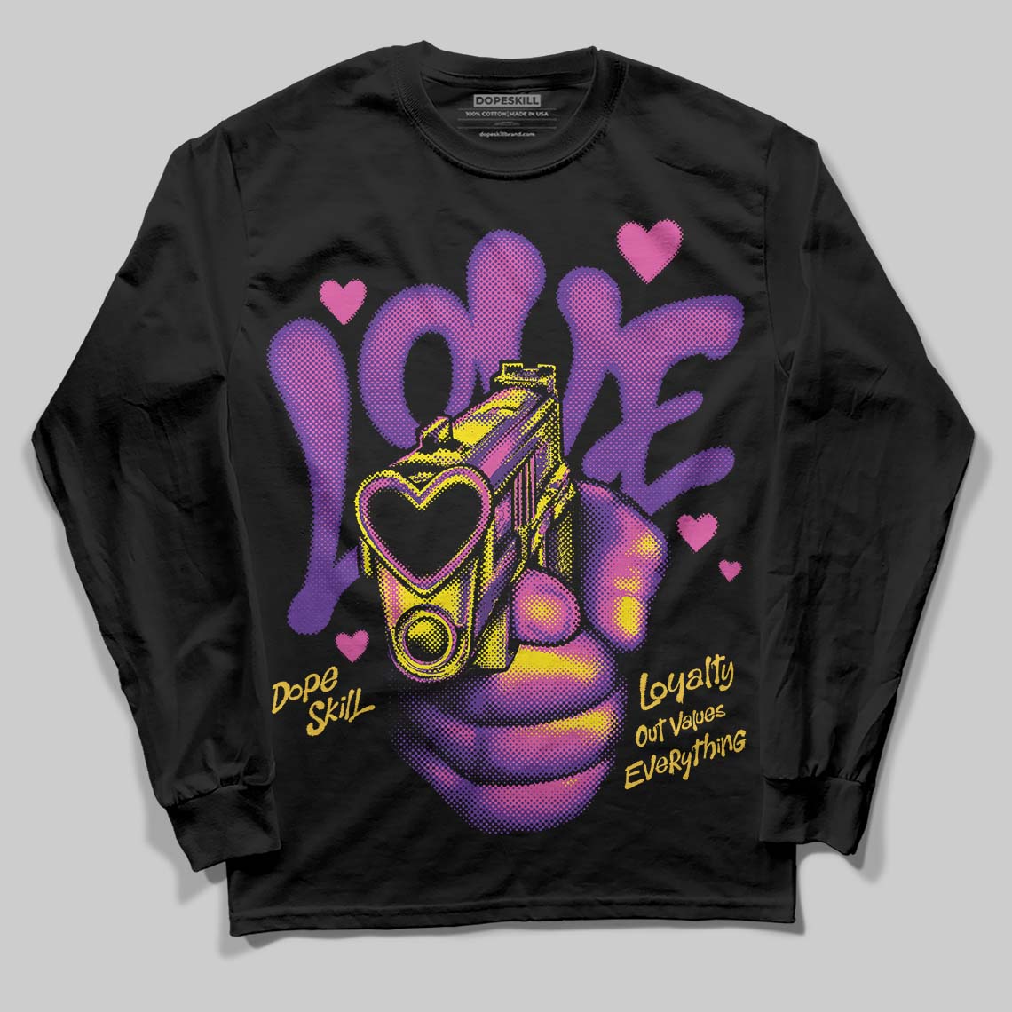 PURPLE Collection superstreetwear Long Sleeve T-Shirt Love Shot Graphic