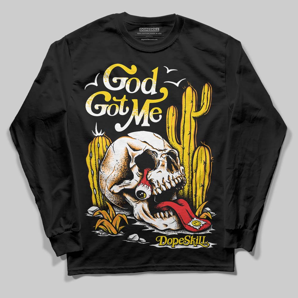 Yellow Ochre 6s superstreetwear Long Sleeve T-Shirt God Got Me Graphic