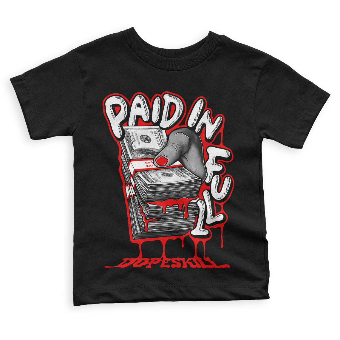 Cherry 11s  superstreetwear Toddler Kids T-shirt Paid In Full Graphic
