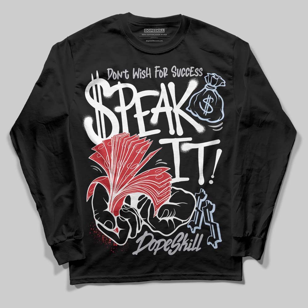 Black Metallic Reimagined 5s superstreetwear Long Sleeve T-Shirt Speak It Graphic