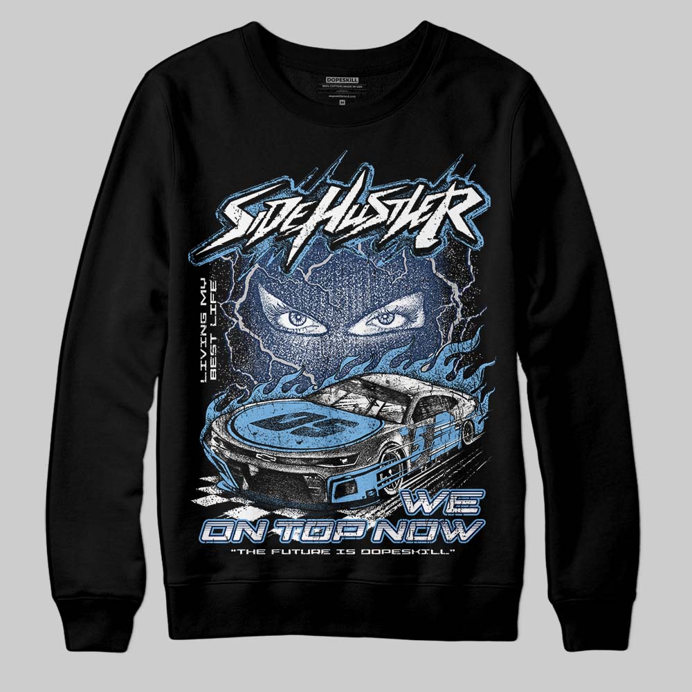 Summit White Navy 4s superstreetwear Sweatshirt New Side Hustler Graphic