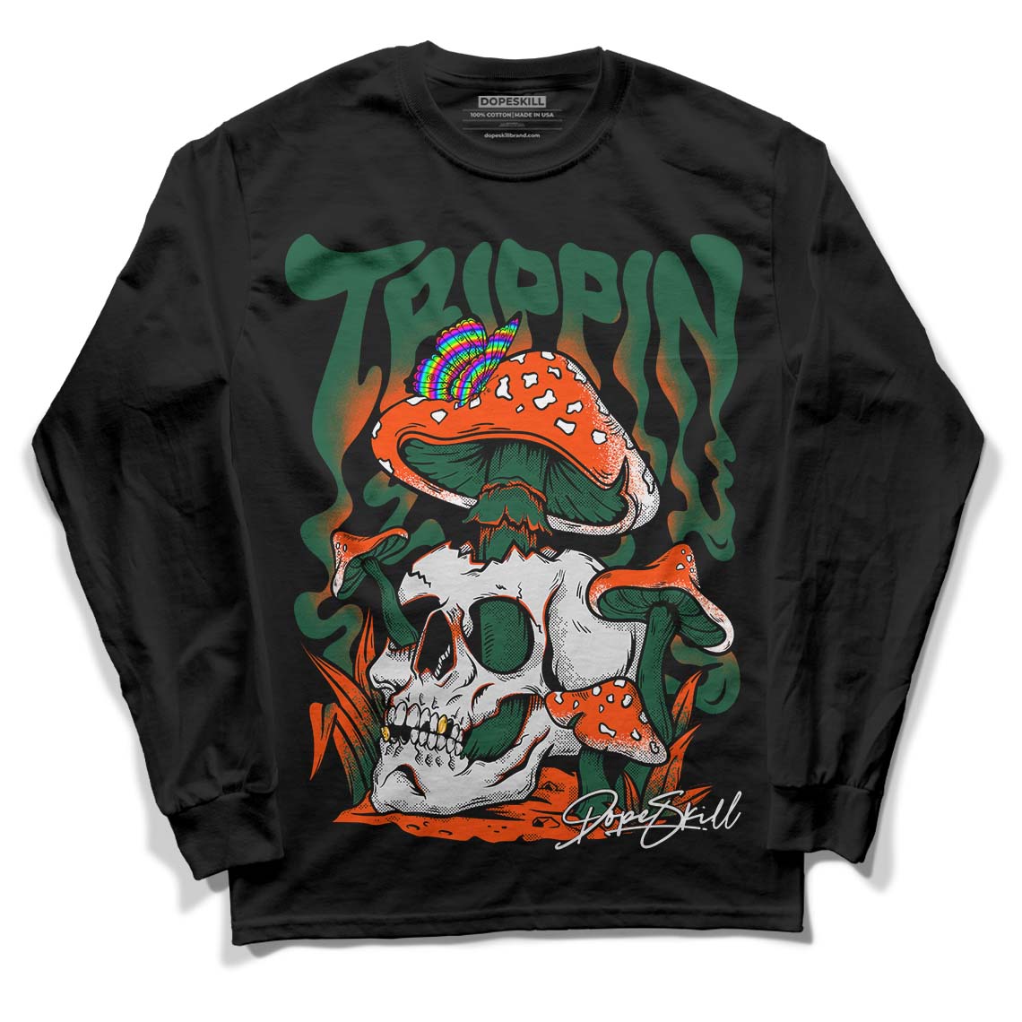 Dunk Low Team Dark Green Orange superstreetwear Long Sleeve T-Shirt Trippin Graphic