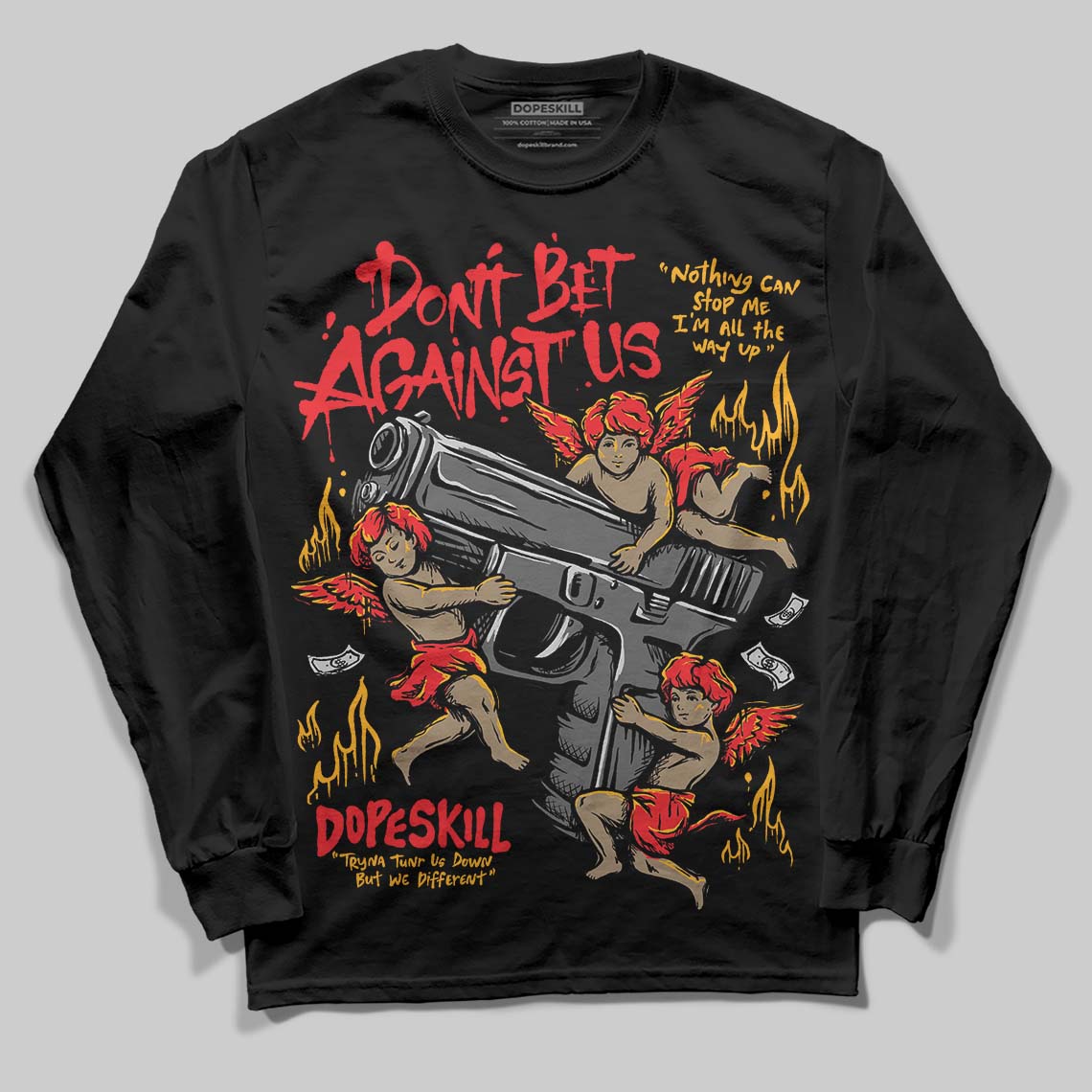 Red Collection superstreetwear Long Sleeve T-Shirt Don't Bet Against Us Graphic