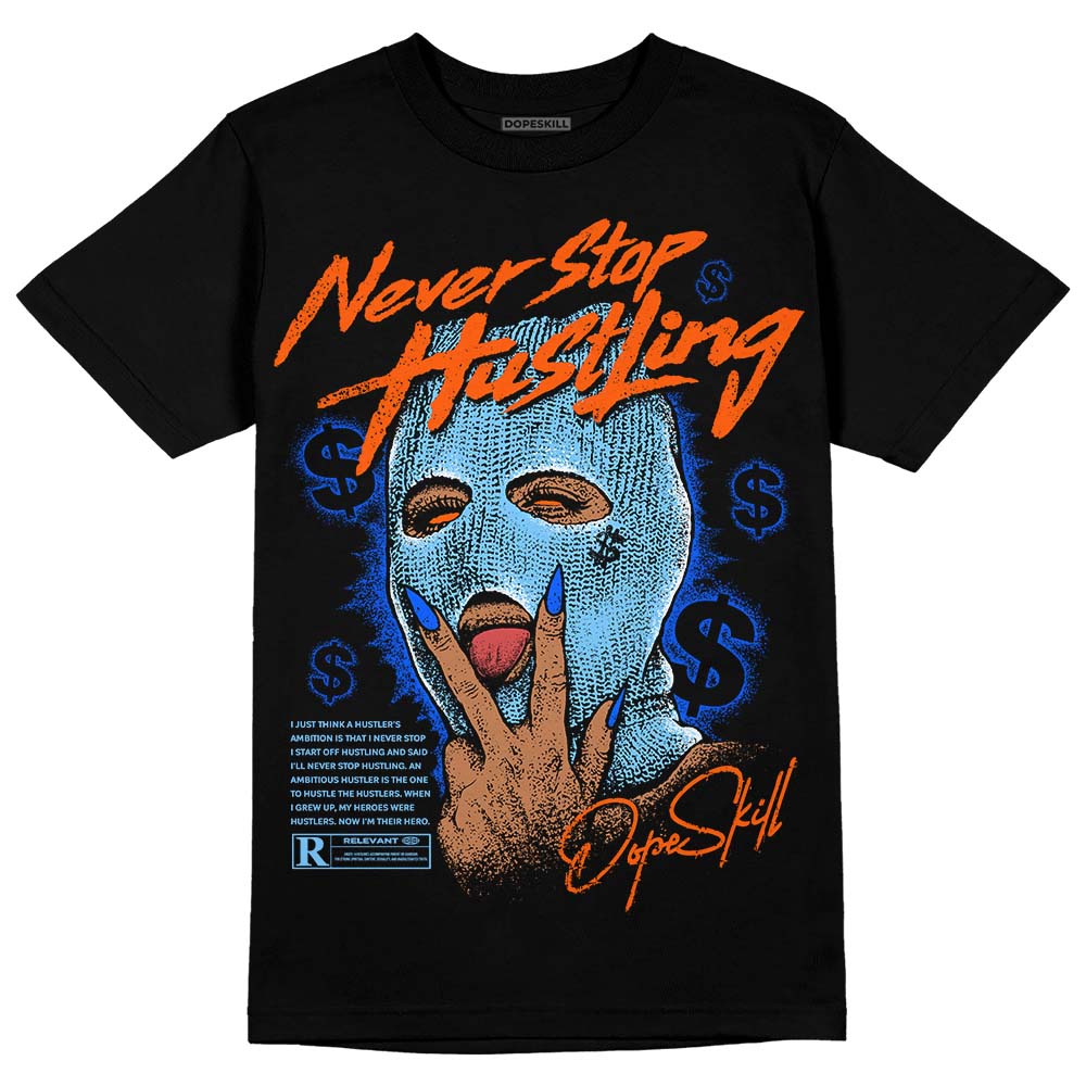 Dunk Futura University Blue superstreetwear T-Shirt Never Stop Hustling Graphic