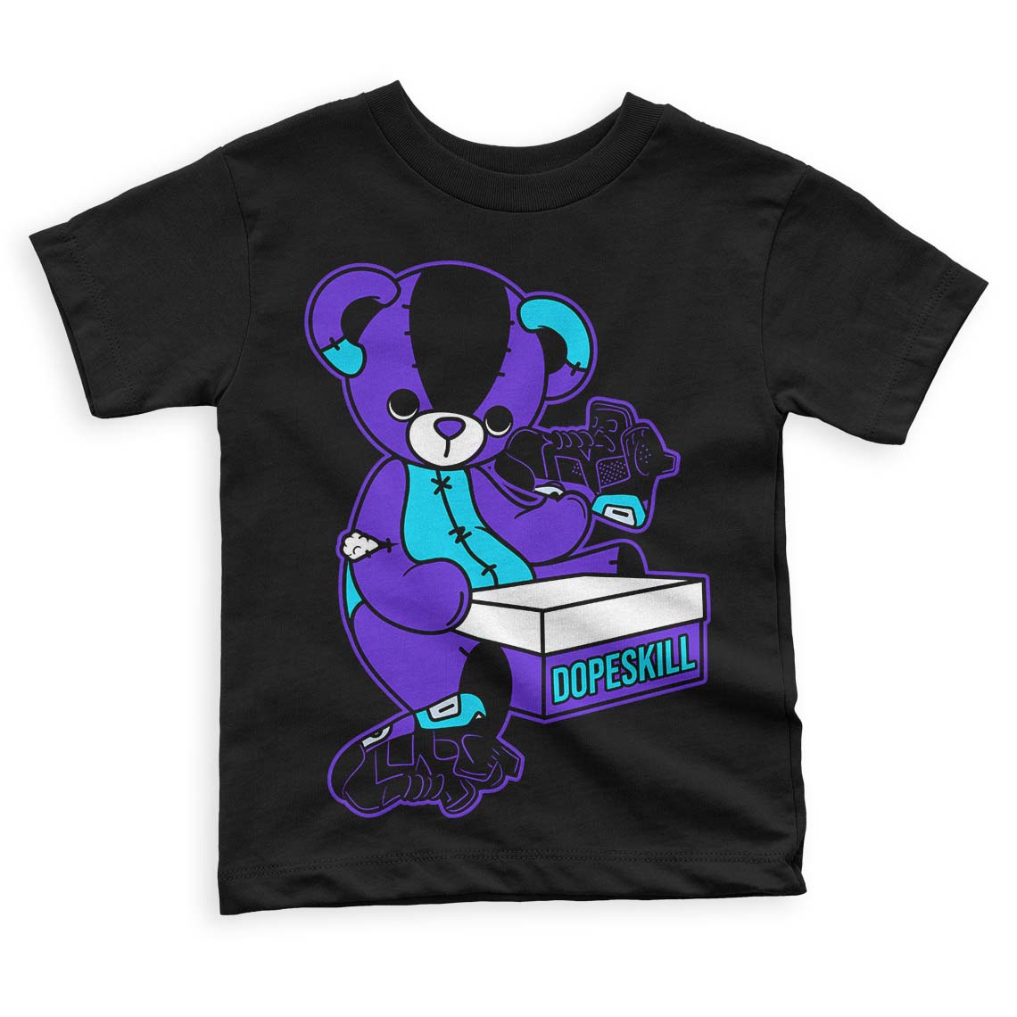 Aqua 6s superstreetwear Toddler Kids T-shirt Sneakerhead BEAR Graphic