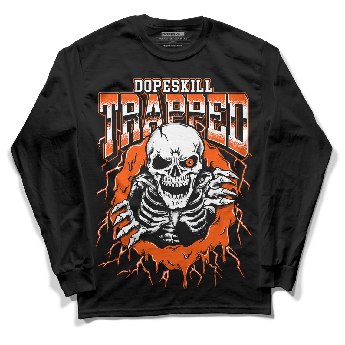 Orange Milk superstreetwear Long Sleeve T-Shirt Trapped Halloween Graphic