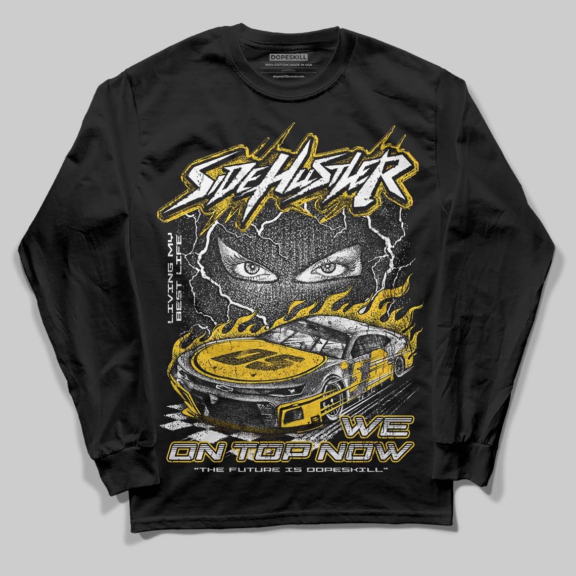 Yellow Collection superstreetwear Long Sleeve T-Shirt New Side Hustler Graphic