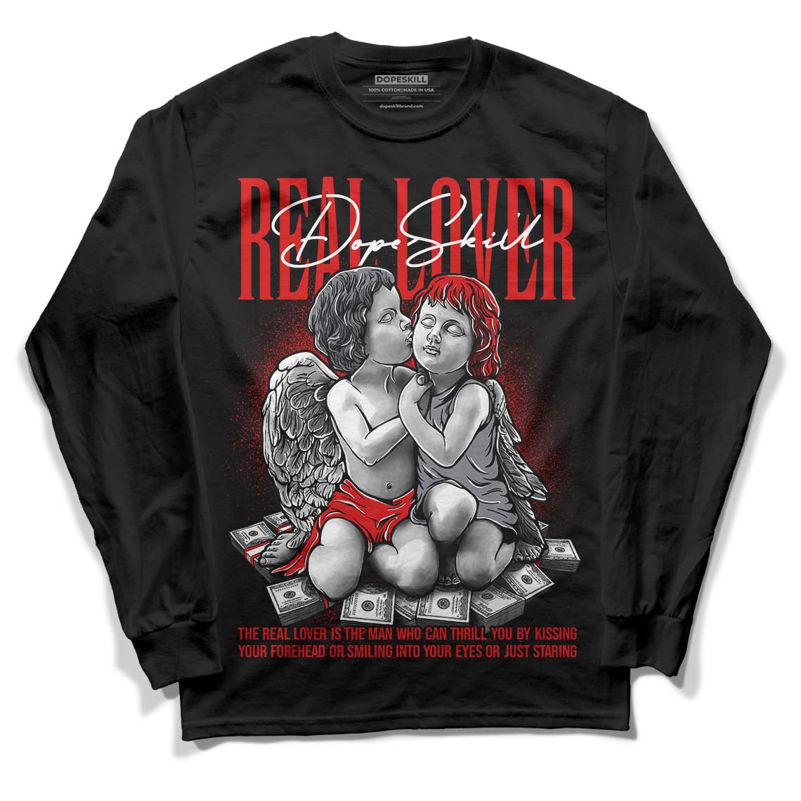 Gym Red 9s superstreetwear Long Sleeve T-Shirt Real Lover Graphic