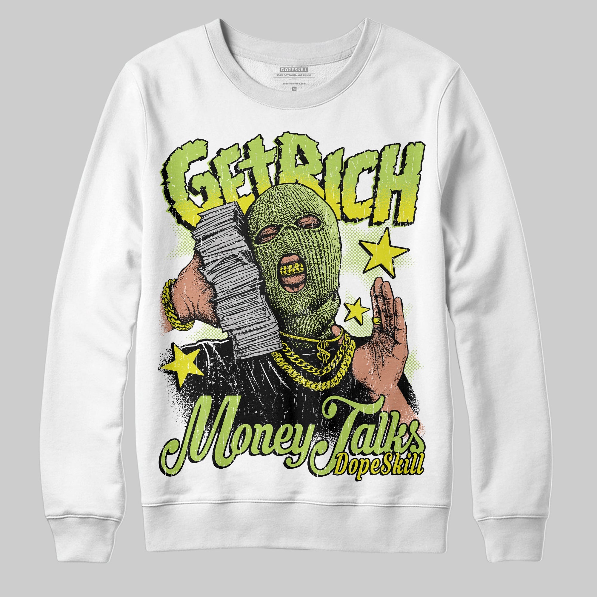 Bright Cactus 13s superstreetwear Sweatshirt Get Rich Graphic