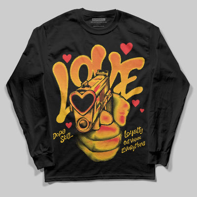 Yellow Collection DopeSkill Long Sleeve T-Shirt Love Shot Graphic