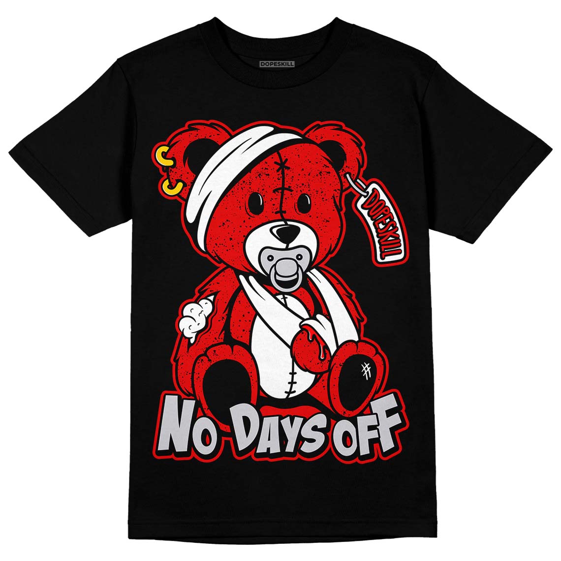 Red Cement 4S superstreetwear T-Shirt Hurt Bear Graphic